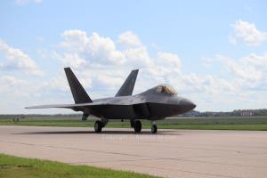 F-22 Raptor on Tarmac - Photographic Print - Matted